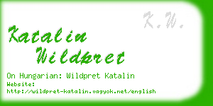 katalin wildpret business card